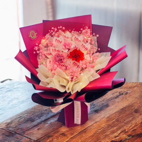 永生康乃馨有錢花束